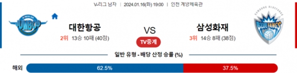 2024-01-16 대한항공 vs 삼성화재