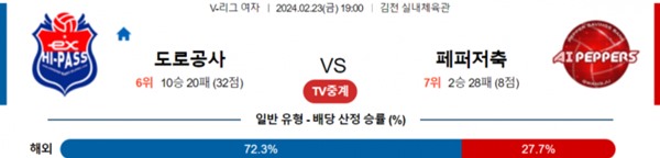 2024-02-23 한국도로공사 vs 페퍼저축은행