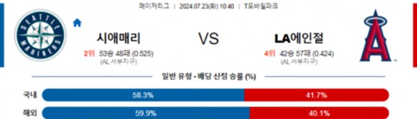 2024-07-23 시애틀 vs LA에인절스