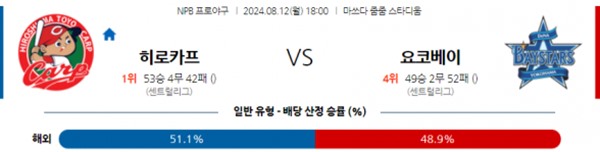 2024-08-12 히로시마 vs 요코하마