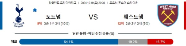 2024-10-19 토트넘홋스퍼 vs 웨스트햄