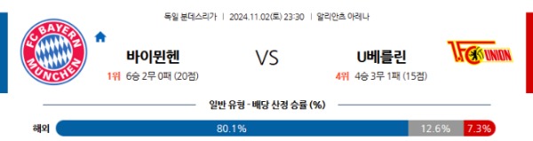 2024-11-02 바이엔뮌헨 vs 유니온